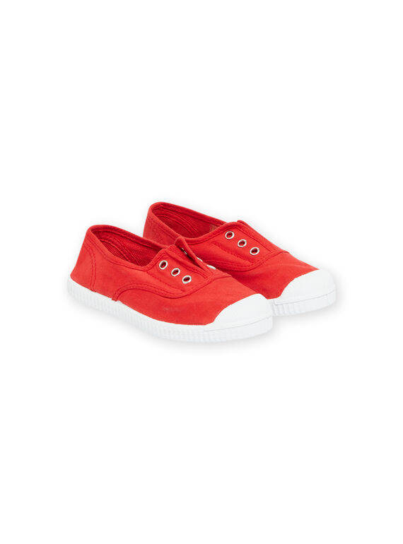 Tenis de tela rojos para niño NOTOILCIERO / 22KK3693D16050