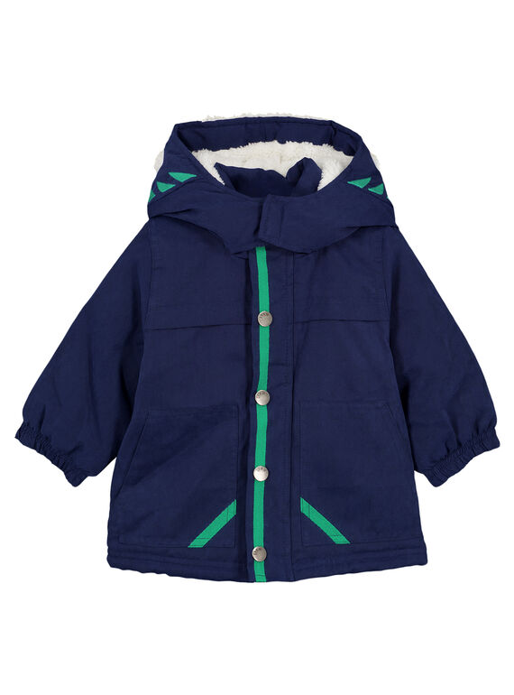 Parka de color azul marino para bebé niño GUGROPAR / 19WG10G1PAR070