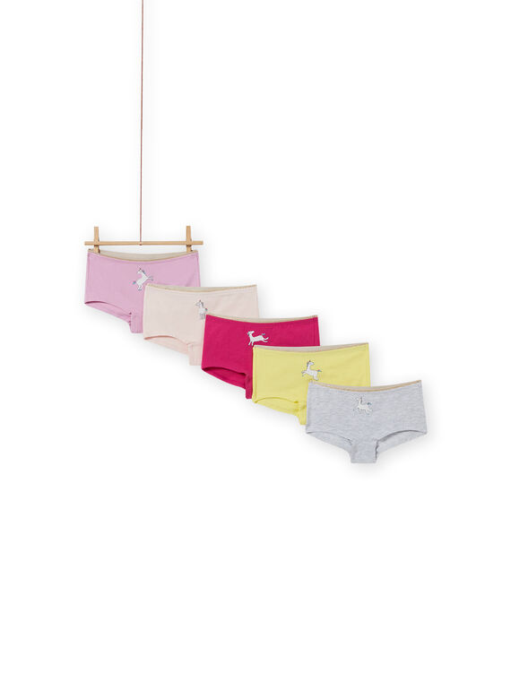 Pack de 5 shortis de colores a juego para niña MEFAHOTSEM / 21WH11B3SHY943