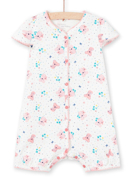 Pelele de color crudo, para bebé niña LEFIGREKOA / 21SH13C1GRE001