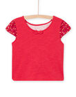 Camiseta de manga corta de color ciruela para niña NAFLATI3 / 22S901R3TMC709