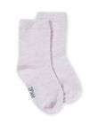 Calcetines de color rosa jaspeado con brillo para bebé niña MYIJOSOQLU1 / 21WI0914SOQ632