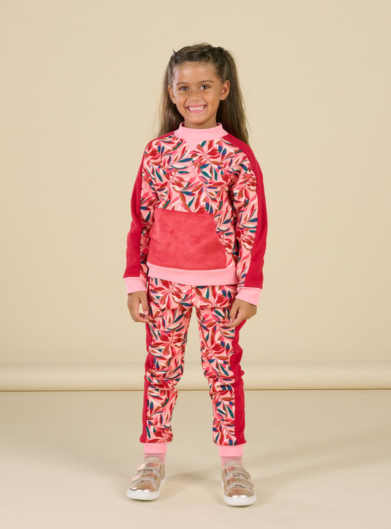 Pantalón de chándal con estampado de hojas PAPRABAJOG / 22W901S1JGBD324