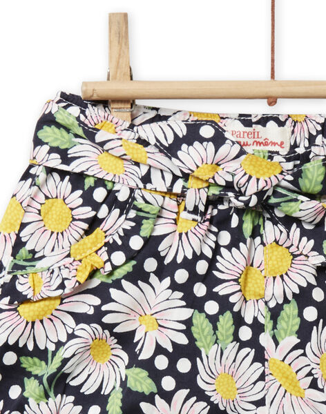 Short y cinturón con estampado floral para bebé niña NISOSHO / 22SG09Q1SHO001