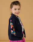 Chaqueta vaquera negra con manga bordada RAJUNVEST / 23S901U1VESC243