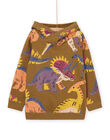 Sudadera de muletón con capucha con estampado de dinosaurios ROMAGSWE / 23S902T1SWEG631