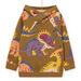 Sudadera de muletón con capucha con estampado de dinosaurios