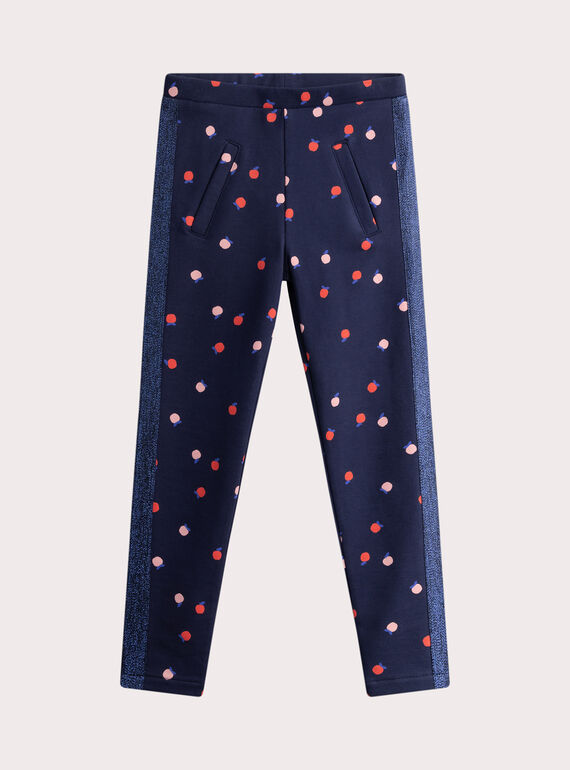 Pantalón corto azul marino con estampado de frutas WAJOMOL2 / 25S901K3PAN070