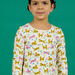 Camiseta reversible con estampado de leopardo y rayas para niña