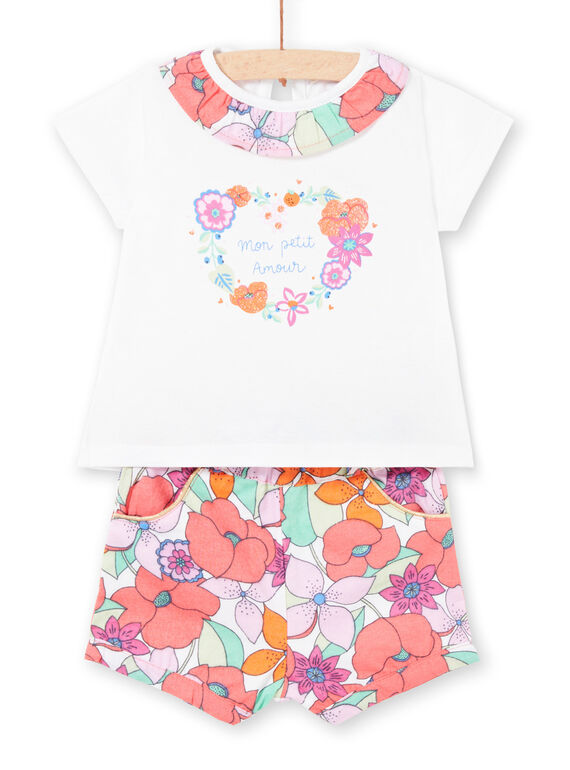 Conjunto de short y camiseta para bebé niña LIVIENS / 21SG09U1ENS000