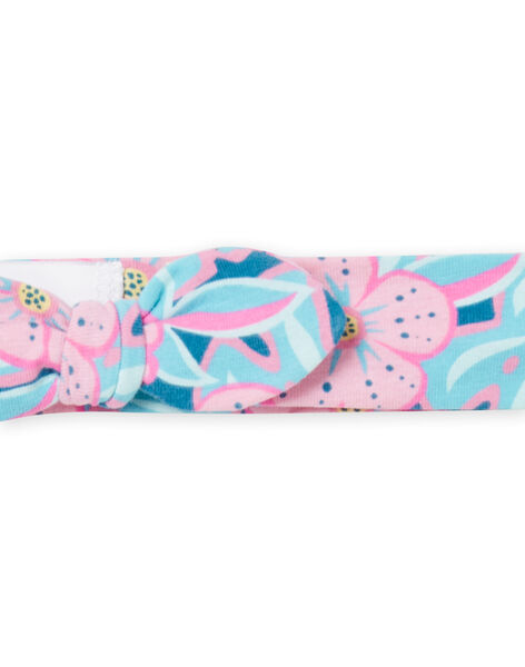 Cinta para el pelo de color azul y rosa, con estampado floral, para bebé niña NYIFICBAN / 22SI09U1BAN215
