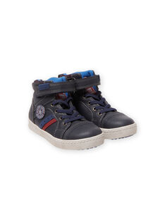 Zapatillas altas de color azul marino estilo deportivo para niño MOBASGI / 21XK3672D3F070