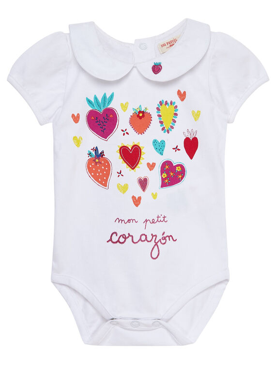 Body de color blanco para bebé niña JIMARBOD / 20SG09P1BOD000
