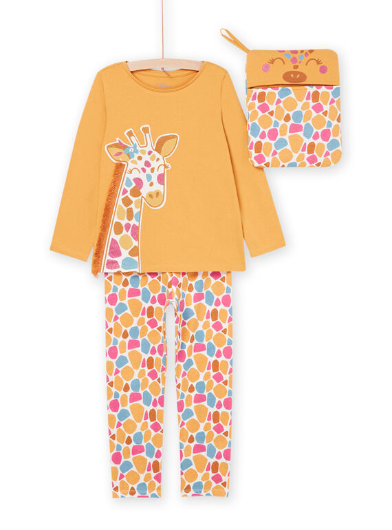 Pijama largo con estampado de jirafa 3 prendas PEFAPYJGIR / 22WH1162PYGB107