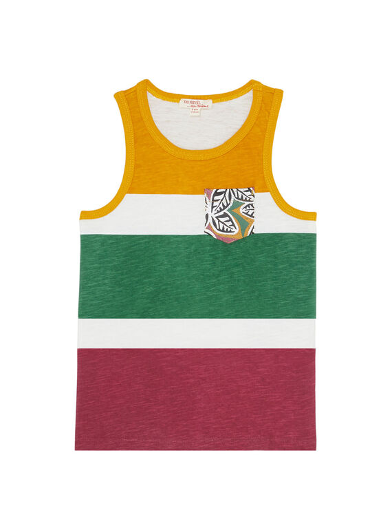 Camiseta de tirantes con estampado tricolor para niño JODUDEB / 20S902O1DEB001