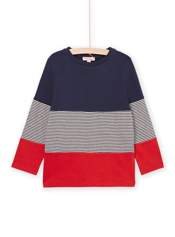 Camiseta de color block de manga larga POJOTIDEC1 / 22W902B3TML705