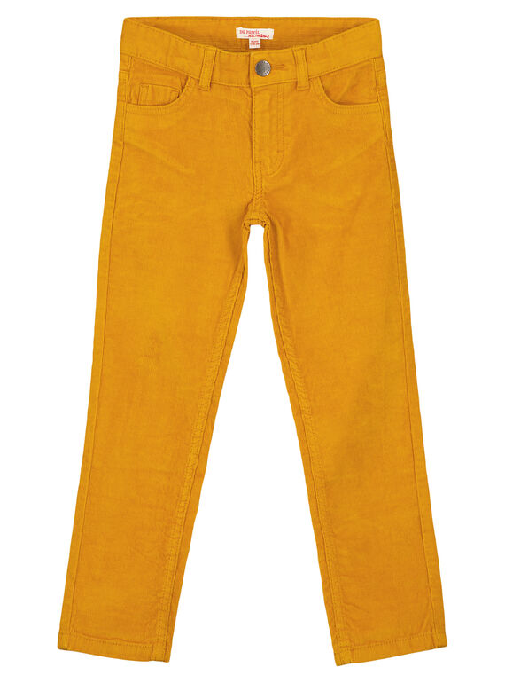 Pantalón regular-fit de pana de color ocre GOJOPAVEL9 / 19W902L3D2BB107