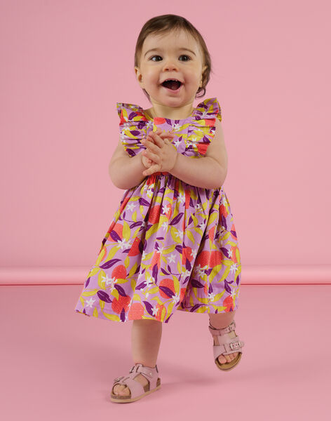 Vestido con estampado de flores RINEOROB1 / 23SG09O3ROB326
