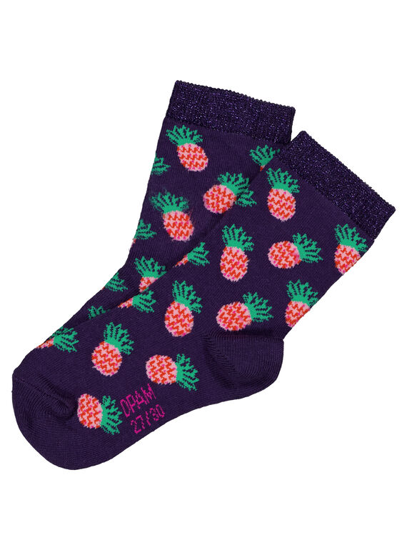 Calcetines con estampado de piñas de lúrex GYAVIOCHO / 19WI01R1SOQ708
