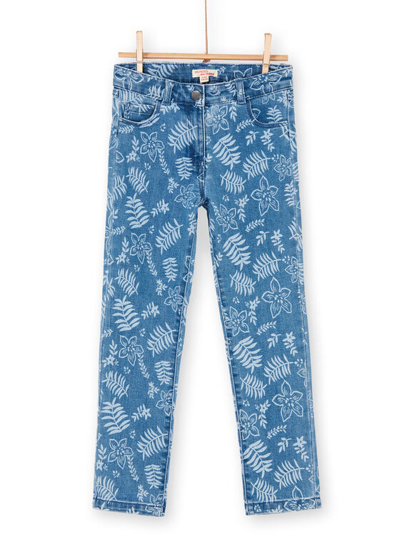 Vaquero azul con estampado floral LANAUJEAN / 21S901P1JEAP274
