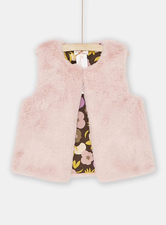 Cárdigan rosa reversible para niña SAKYOCAR1 / 23W901I1CAR303