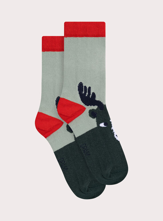 Calcetines con motivo de ciervo para niño XYOJOCHO5 / 25WI02E2SOQ614