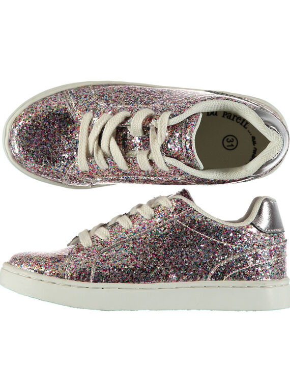 Zapatillas con brillo multicolor para niña GFBASGLIT / 19WK35I4D3F099