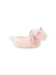 Zapatillas 3D con unicornio de color rosa pastel, para niña KFBOOTLICO / 20XK3582PTD301