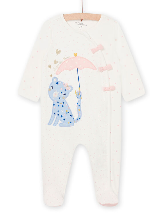 Pelele de manga larga con piernas con estampado de lunares PEFIGREPAN / 22WH1313GRE001