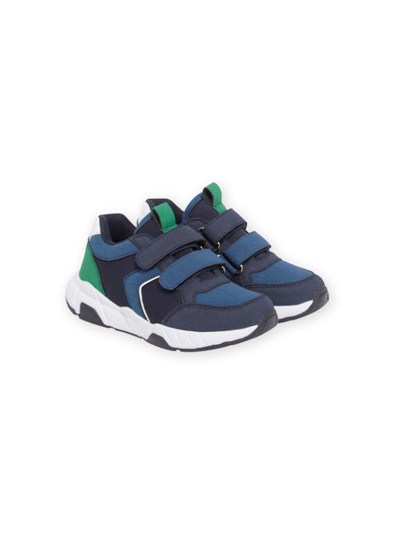 Zapatillas azul marino y verde para niño NOBASJULE / 22KK3631D3F070