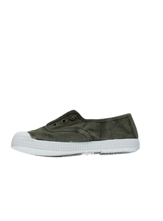 Boys' plain canvas trainers FGTENKI / 19SK36B8D16604