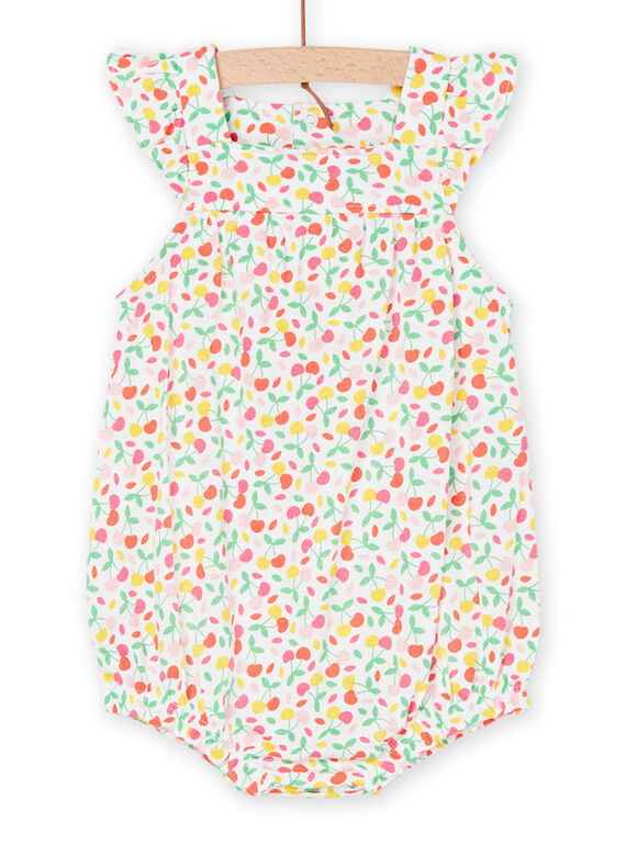 Pelele corto de color blanco con estampado de flores RIPLABAR / 23SG09P1BAR000