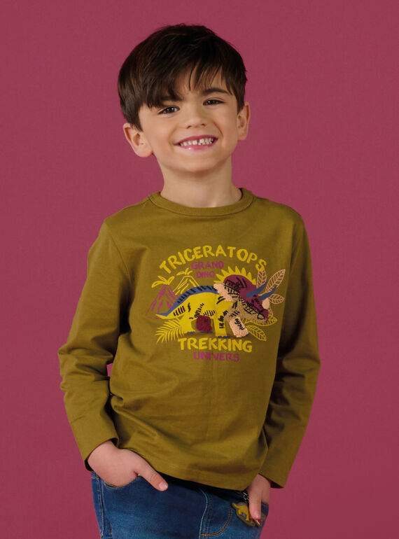 Camiseta con estampado multitécnico dinosaurio y texto ROMAGTEE / 23S902T1TMLG631