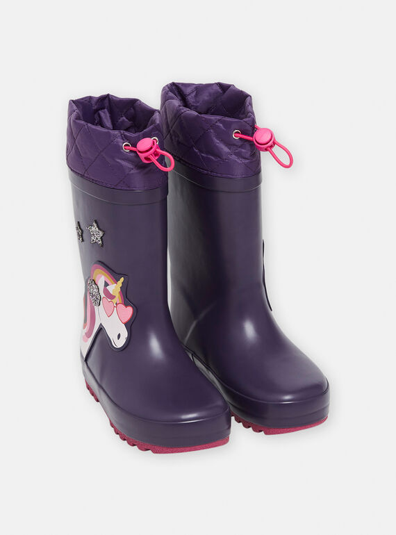 Botas de agua de color violeta SAPLUICORN / 23XK3511D0C708