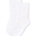 Calcetines blancos de lunares rosas para bebé niña