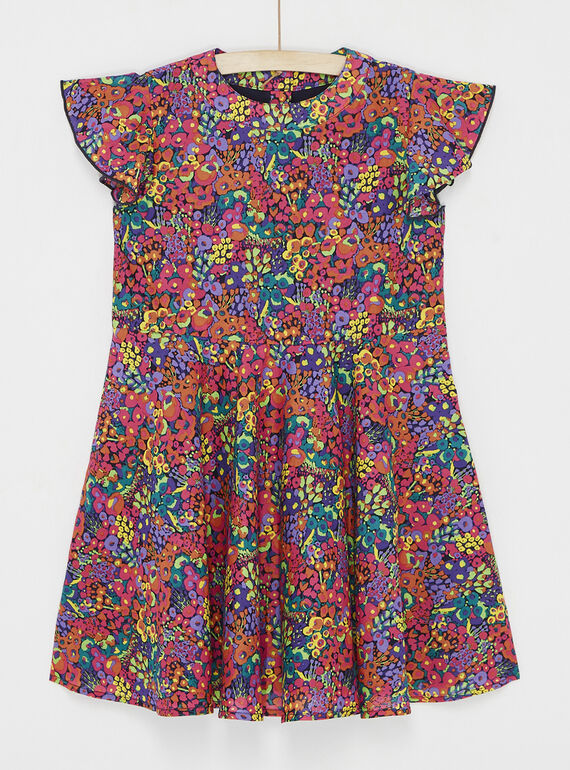 Vestido azul oscuro con estampado floral SALINROB1 / 23W901H2ROB713