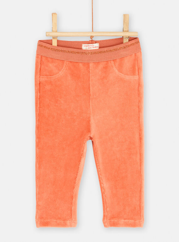 Pantalón naranja de terciopelo SICOUPAN2 / 23WG09L2PANE406