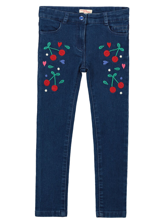 Vaquero slim bordado para niña FACOJEAN / 19S90181JEAK005