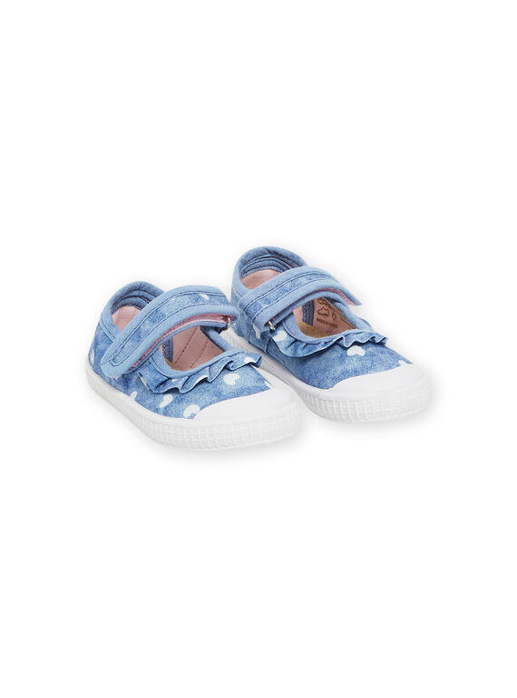 Babies azules con estampado de corazones y volantes RITOILCOEUR / 23KK3771D17C201