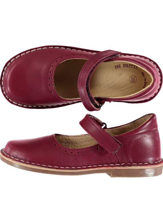 Babies de piel de color vino para niña GFBABPERFL / 19WK35E1D13719