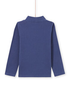 Jersey fino de color azul marino con estampado de búho con brillo para niña MAPLASOUP / 21W901O1SPLC202