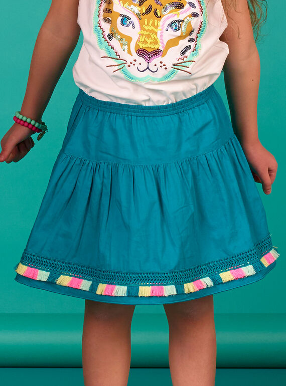Falda reversible de color azul LAVERJUP1 / 21S901Q1JUP001