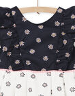 Vestido bicolor con estampado floral para niña NASOROB2 / 22S901Q2ROBC243