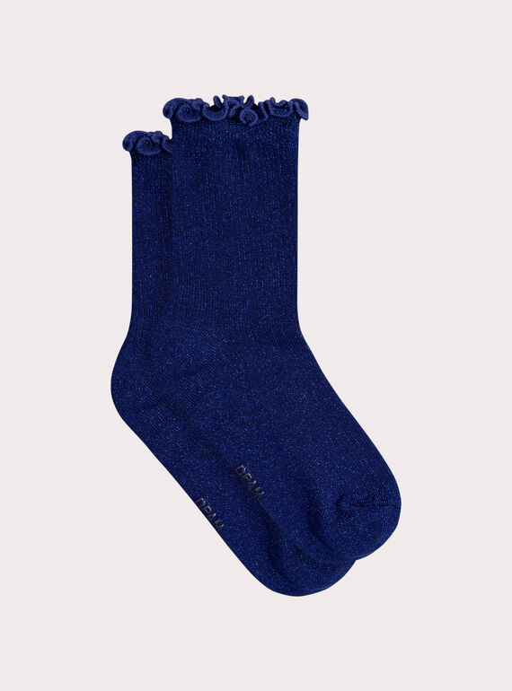 Calcetines azules brillantes para niña XYAJOSCHO2 / 25WI01E3SOQ703