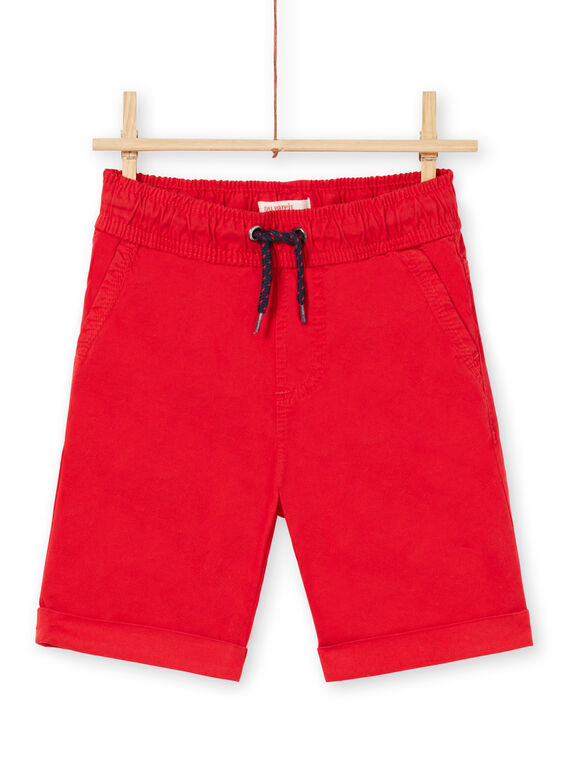 Bermudas de color rojo para niño LOJOBERMU3 / 21S902F3BER050