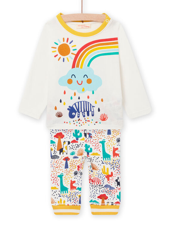 Conjunto de camiseta y pantalón con estampado de animales colorido para bebé niño NULUENS / 22SG10P1ENS001