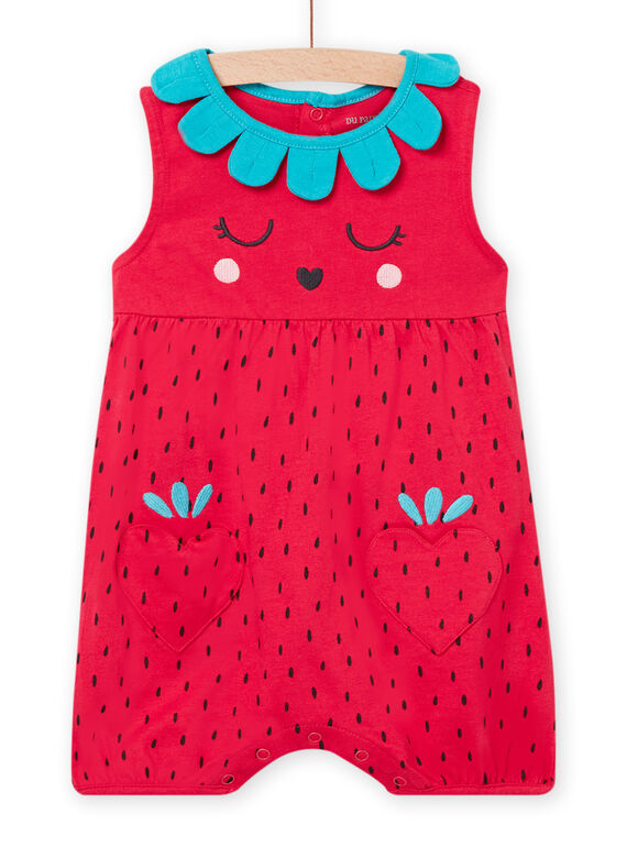 Mono de color peonía con estampado de fresa para bebé niña NEFIGREFLO / 22SH13H2GREF510