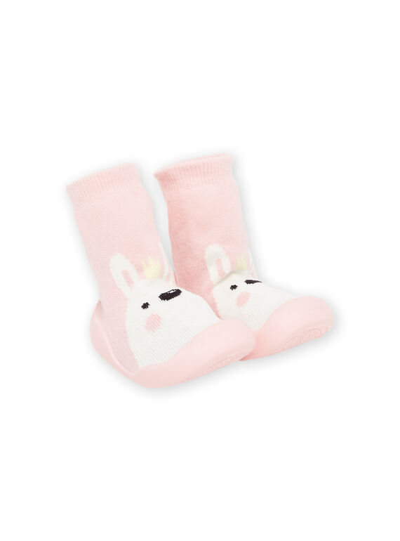Patucos estilo calcetín con estampado de conejo y suela flexible PICHO7ROSE / 22XK3742D08030