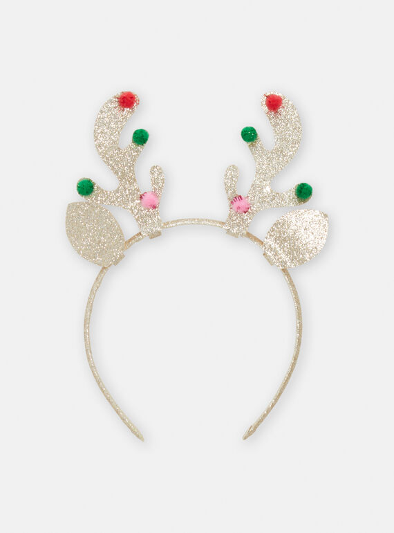 Diadema de Navidad dorada para niña SYAJOSERR7 / 23WI01S1TETK008