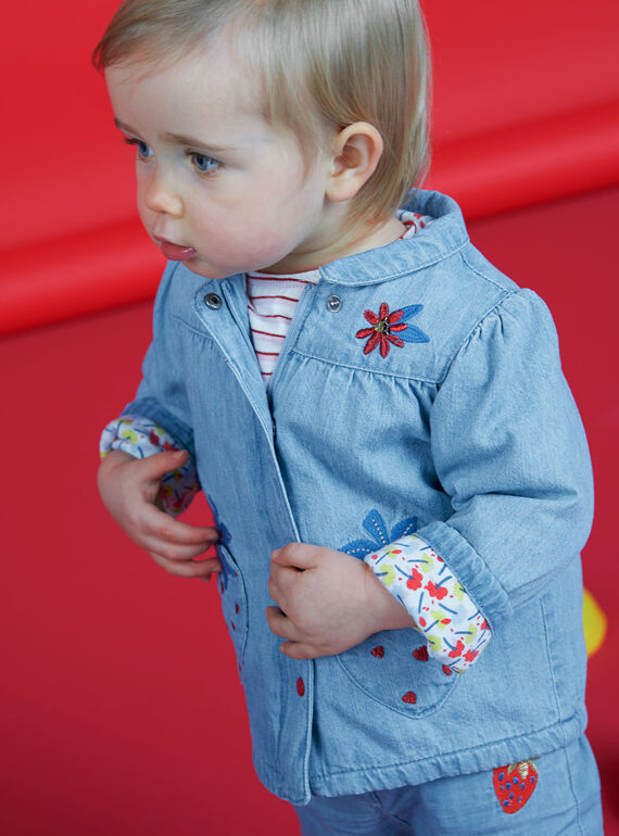 vergüenza alfiler Violar Chaqueta vaquera de color azul, para bebé niña : comprar online - | DPAM